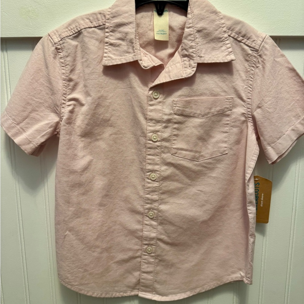 Boys Pink Short Sleeve Shirt